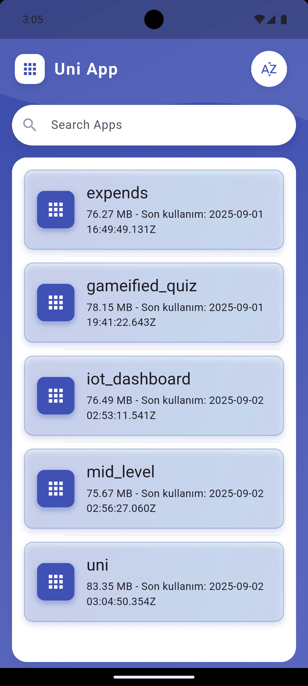 uni-project screen 2